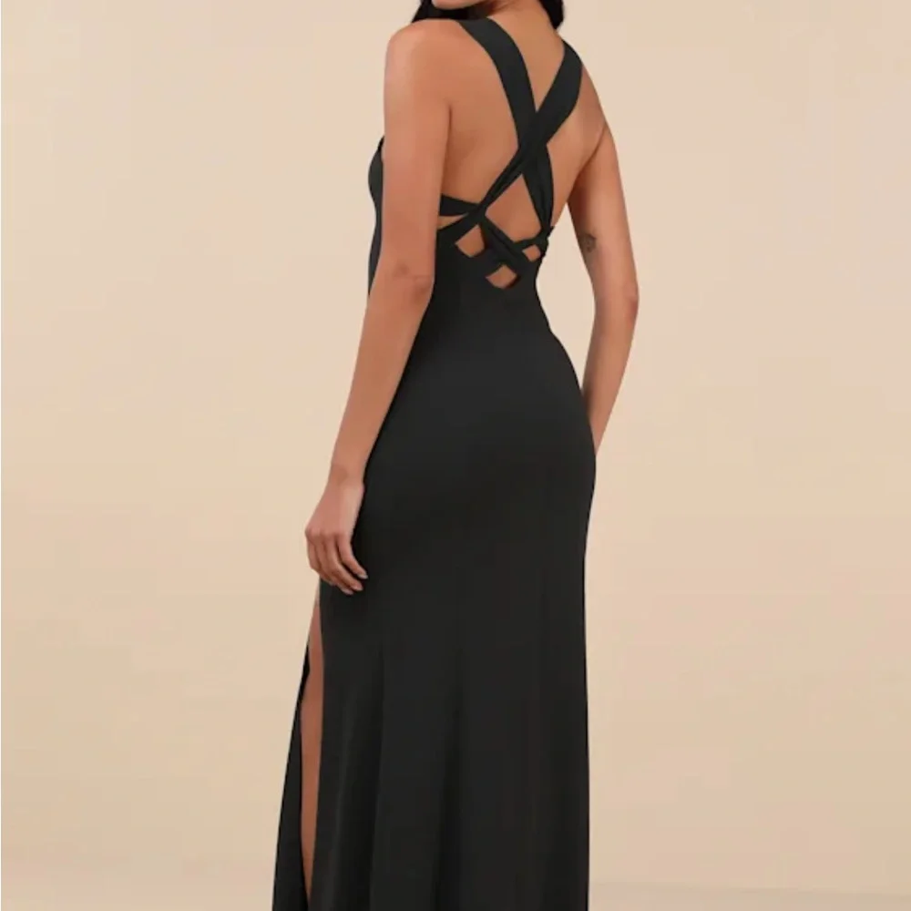 Taline Strappy Mermaid Evening Gown - Picture 2 of 6